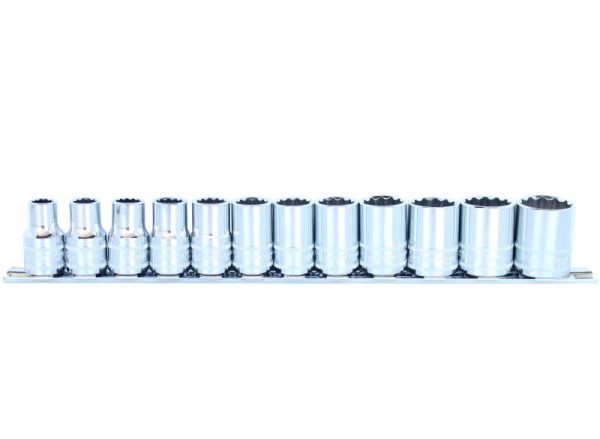 SOCKET RAIL 1/2DR 12PT 12PC METRIC