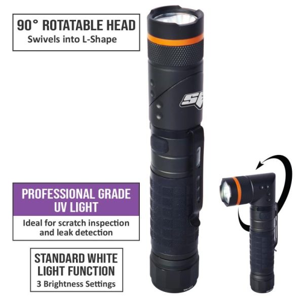 LIGHTING - LED MAG BASE TORCH - L SHAPE WORKLIGHT - UV INSPCTION LIGHT