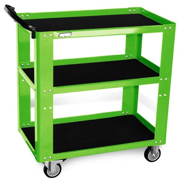 TOOL TROLLEY - PROFFESIONAL SERVICE 3 SHELF GREEN