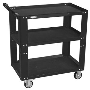 TOOL TROLLEY - PROFFESIONAL SERVICE 3 SHELF BLACK