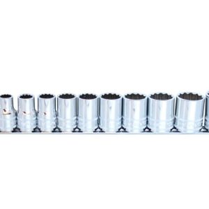 SOCKET RAIL 1/2DR 12PT 11PC SAE